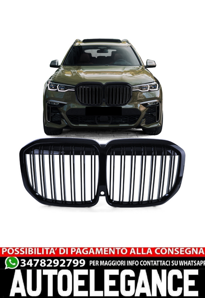Performance Gloss Double Bar Radiator Grille Fit For BMW X7 G07 2019+ 
