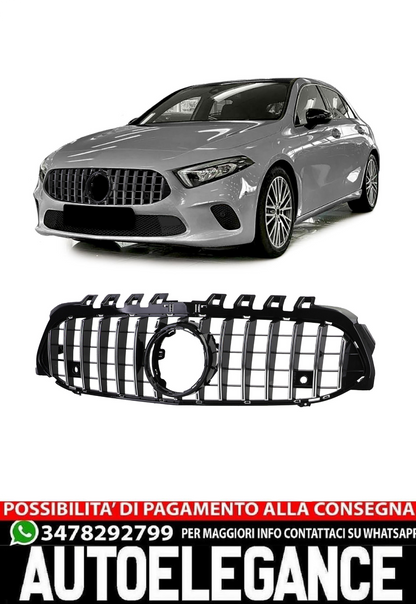 Griglia radiatore sportiva nera cromata per Mercedes classe A W177 V177 dal 2018