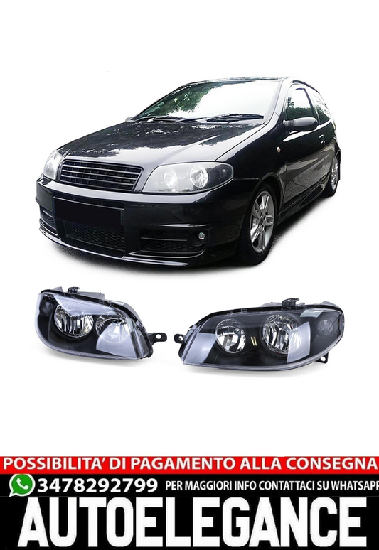 Black headlight right/left for FIAT Punto 2003-2005 