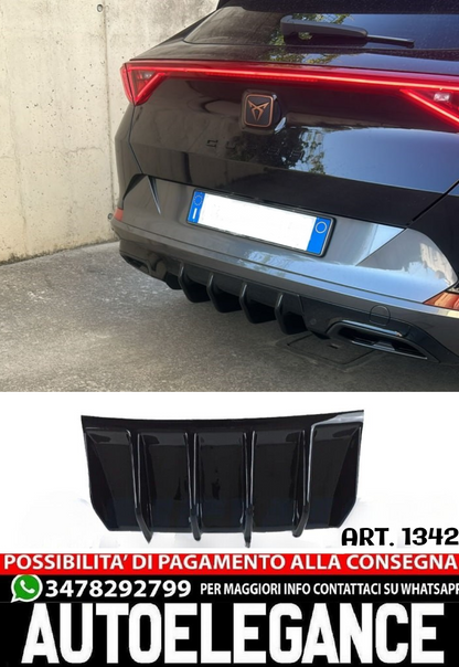 🚗DIFFUSORE ADATTO PER SEAT CUPRA FORMENTOR 2020+ NERO LUCIDO🚗