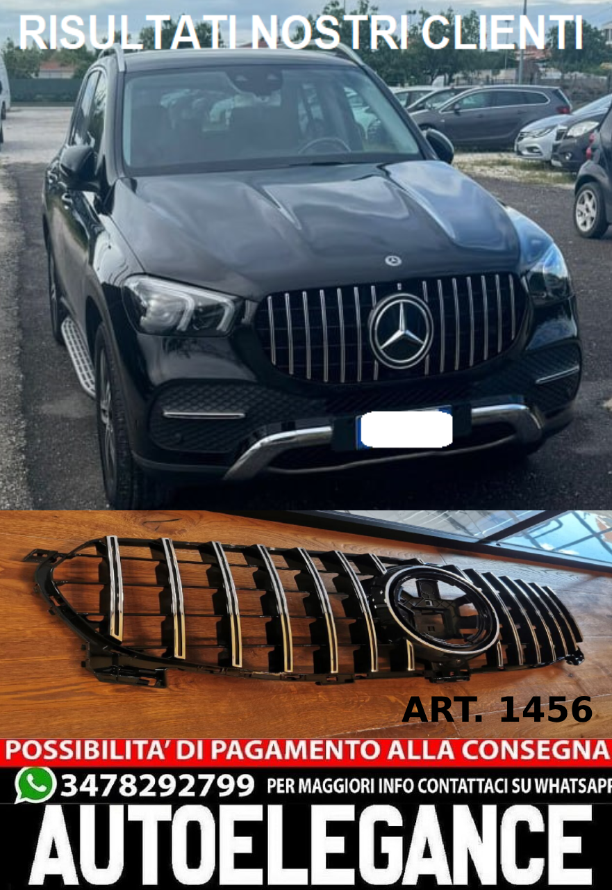 GRIGLIA ADATTA PER MERCEDES-BENZ GLE W167 2019+ STANDARD LOOK GT CROMATA