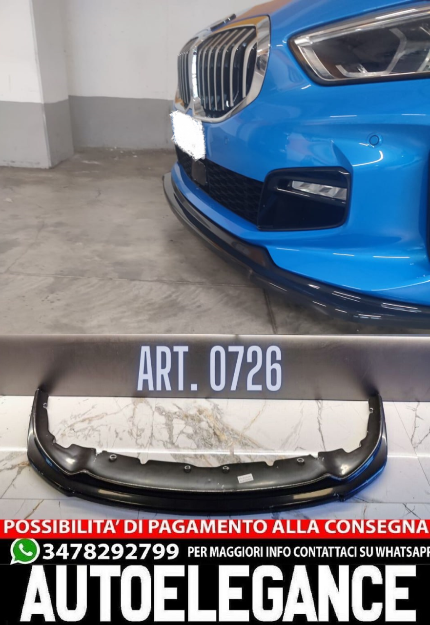 SPLITTER ADATTO PER ✨BMW SERIE 1 F40 ✨MSPORT LOOK NERO LUCIDO DESIGN SPORTIVO