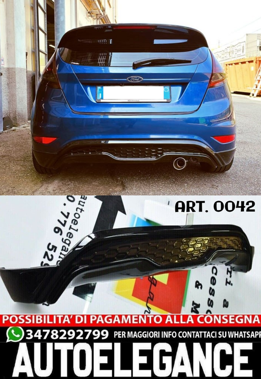 FORD FIESTA VI MK7 2008-2017 SOTTO PARAURTI RS LOOK DIFFUSORE ABS 0042