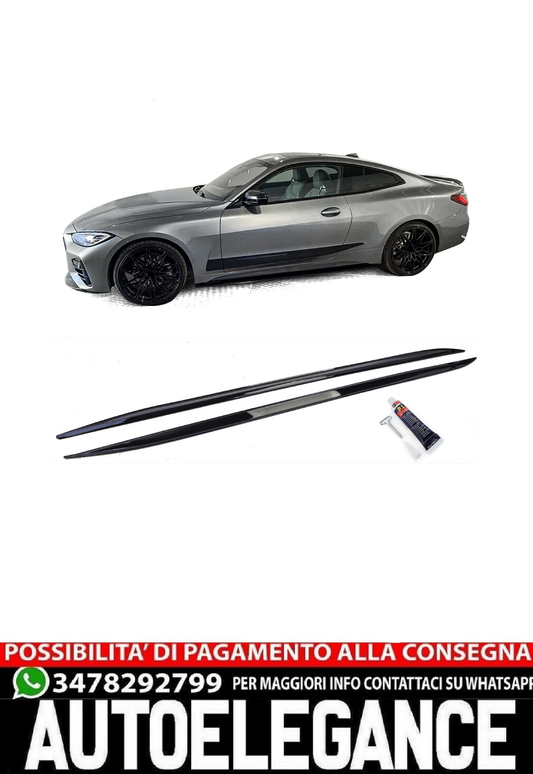 Gloss black side skirts suitable for BMW 4 series G22 G23 from 2020