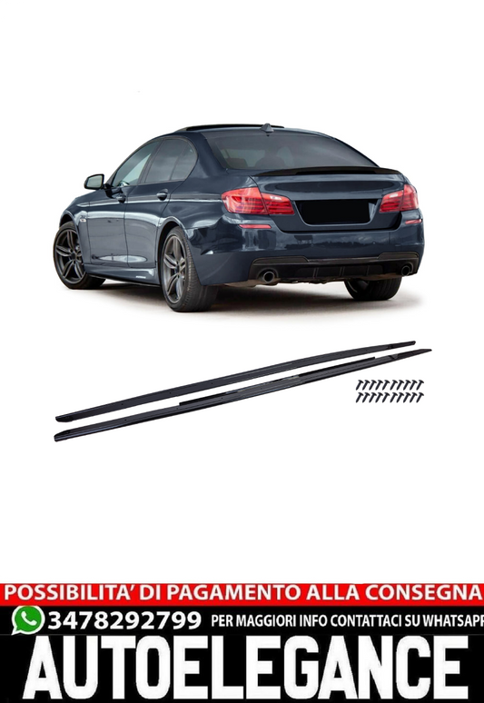 Gloss Black Side Skirts Fit For BMW 5 Series F10 F11 2010-2017