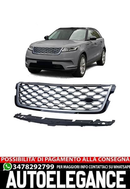 Griglia del radiatore sportiva nero argento per Range Rover Velar L560 2017-2023
