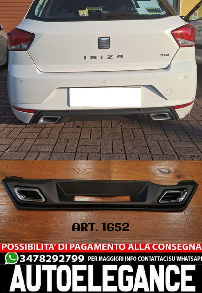 DIFFUSER SUITABLE FOR SEAT IBIZA 5 KJ 2017-2021 LOOK FR DESIGN MATT BLACK 