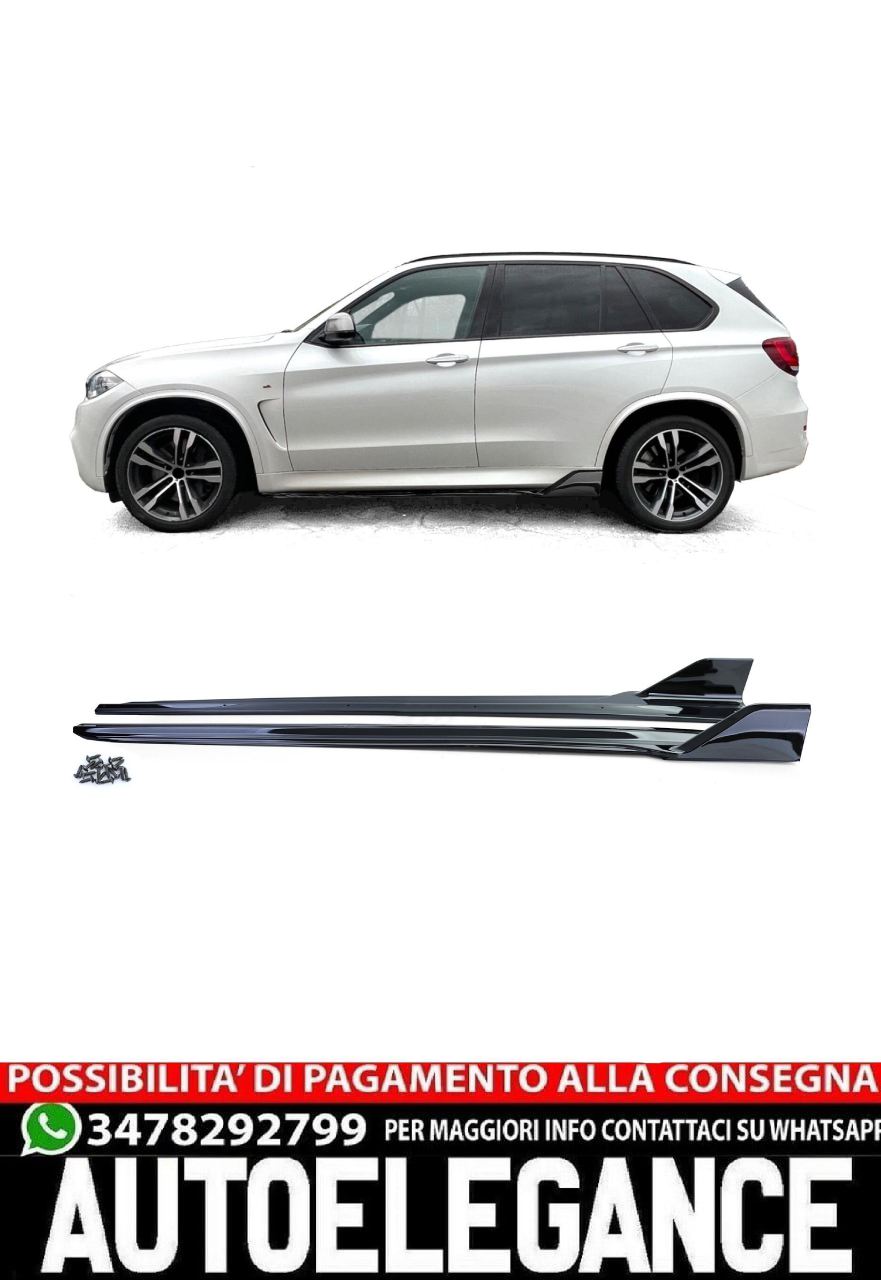Gloss Black Side Skirts for BMW X5 F15 13-18 