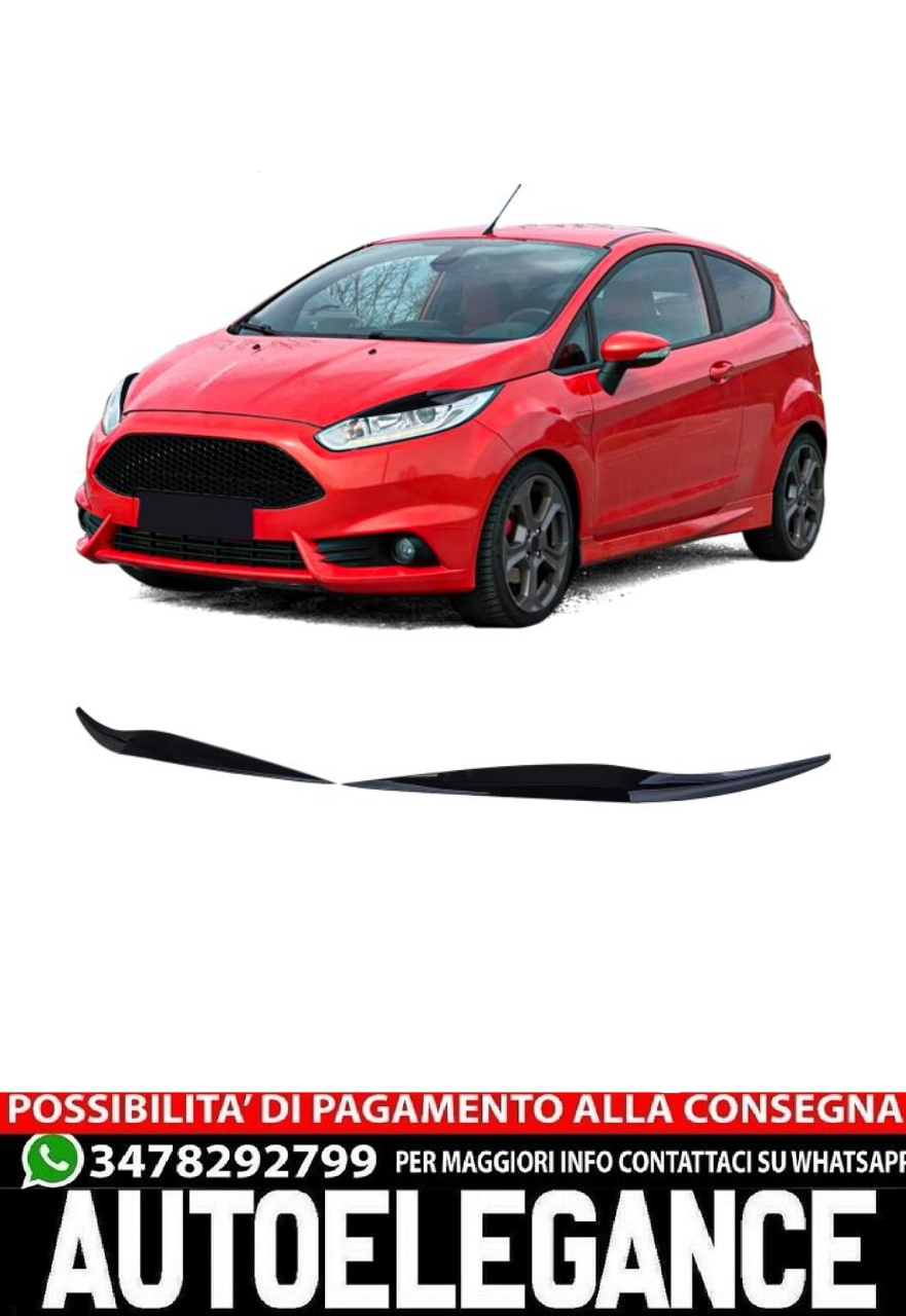Evil Eye Gloss Black Headlight Covers for Ford Fiesta 12-17