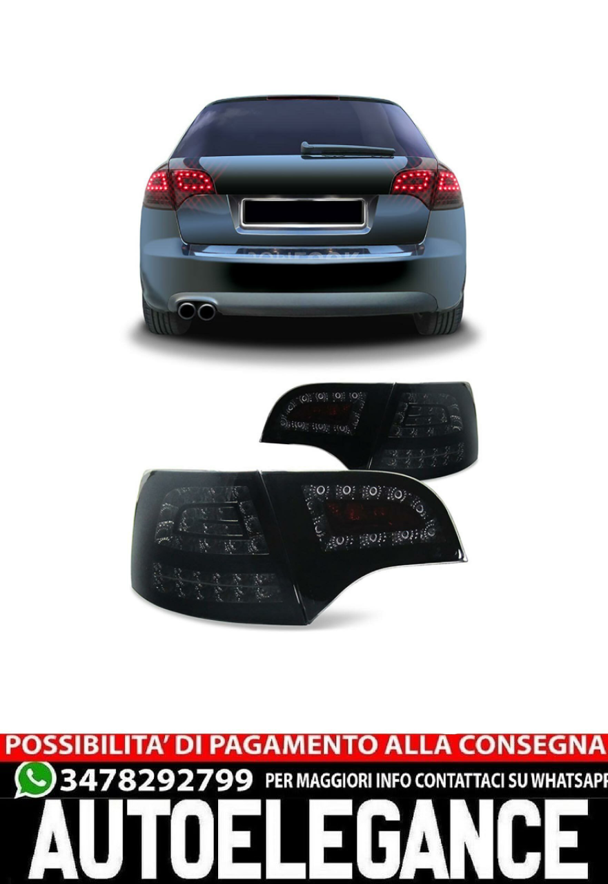 Fanali posteriori a LED + indicatori di direzione a LED neri per Audi A4 Avant