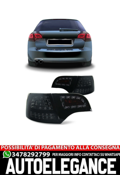 Fanali posteriori a LED + indicatori di direzione a LED neri per Audi A4 Avant