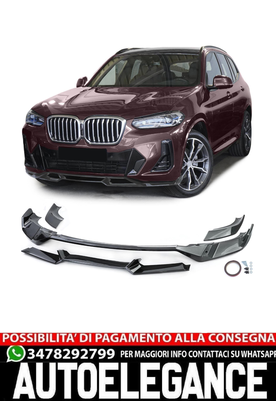 Labbro dello spoiler anteriore New Performance Carbon Look adatto per BMW X3 G01