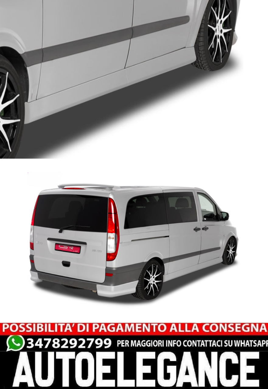 Minigonne laterali per Mercedes-Benz Viano Vito W639 2003-2014 versione corta