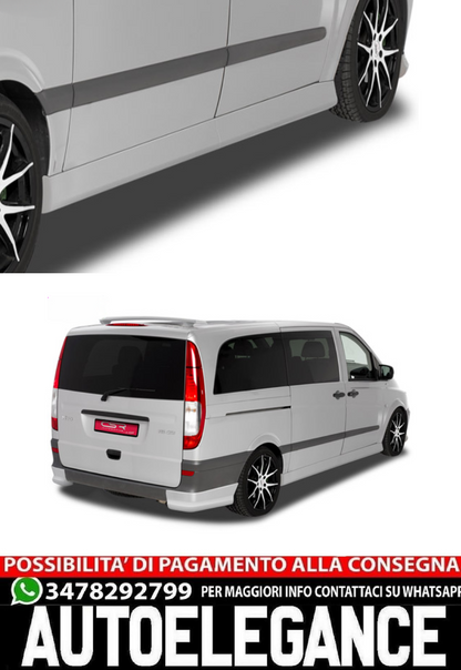Minigonne laterali per Mercedes-Benz Viano Vito W639 2003-2014 versione corta