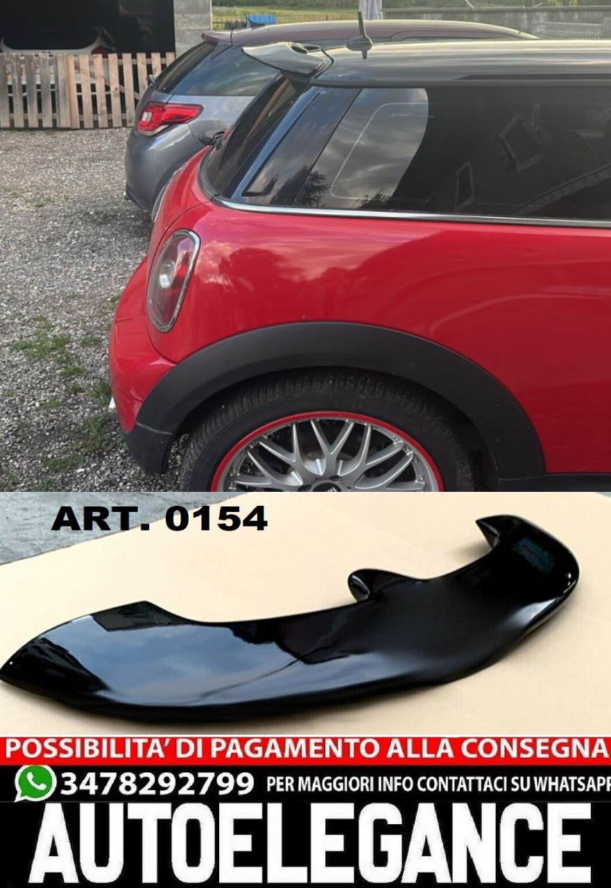 REAR ROOF SPOILER FOR MINI COOPER R56 2005-2014 GLOSS BLACK 