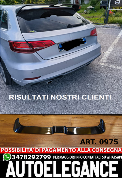 🔥SPOILER SUITABLE FOR AUDI A3 8V 2012-2020 SPORTBACK SPORTY LOOK GLOSSY BLACK🔥 