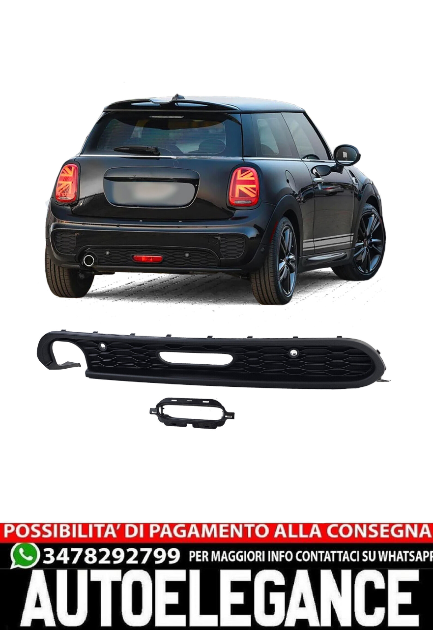 Diffusore posteriore per paraurti JCW per Mini Cooper One D F55 F56 F57 2014-2020