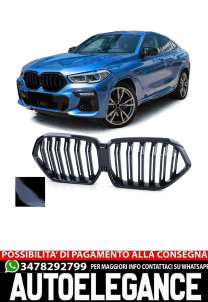 Performance Gloss Double Bar Radiator Grille Fit For BMW X6 G06 2019+ 
