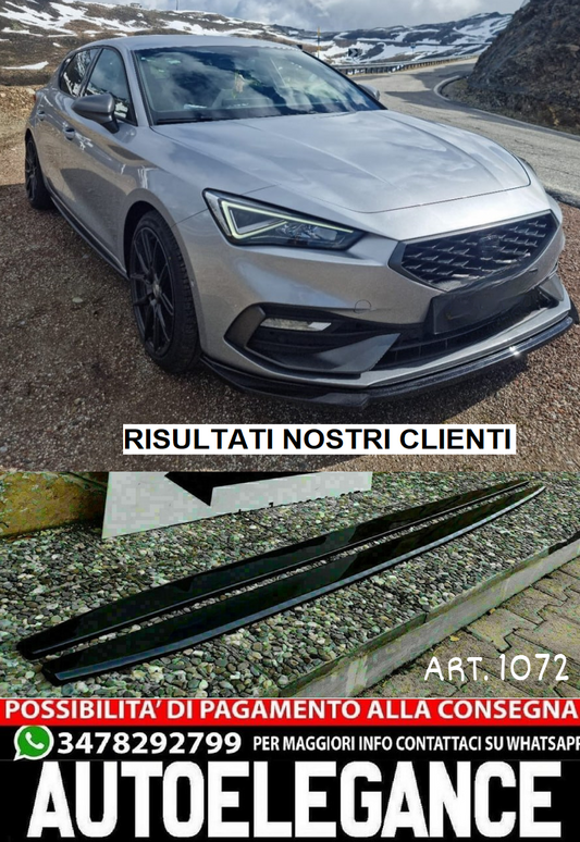 SEAT LEON KL 2019+ SPLITTER UNDER SIDE SKIRTS ABS GLOSS BLACK 0070