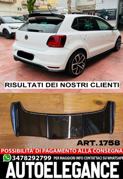 SPOILER ADATTO PER POLO 6R 6C 2011-2018 LOOK BATMAN NERO LUCIDO