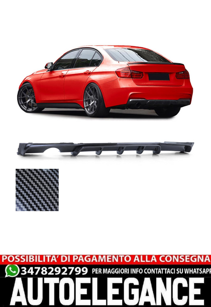 Diffusore posteriore carbon look adatto per BMW serie 3 F30 F31 316 318 320