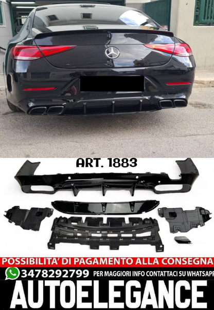DIFFUSER SUITABLE FOR MERCEDES CLS C257 2018+ AMG LOOK CLS63s GLOSSY BLACK