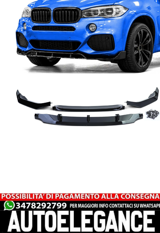 Spoiler anteriore con labbro performance look nero lucido adatto per BMW X5 F15