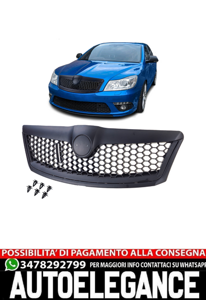 Griglia del radiatore Sport RS nera per Skoda Octavia 1Z Facelift 09-13