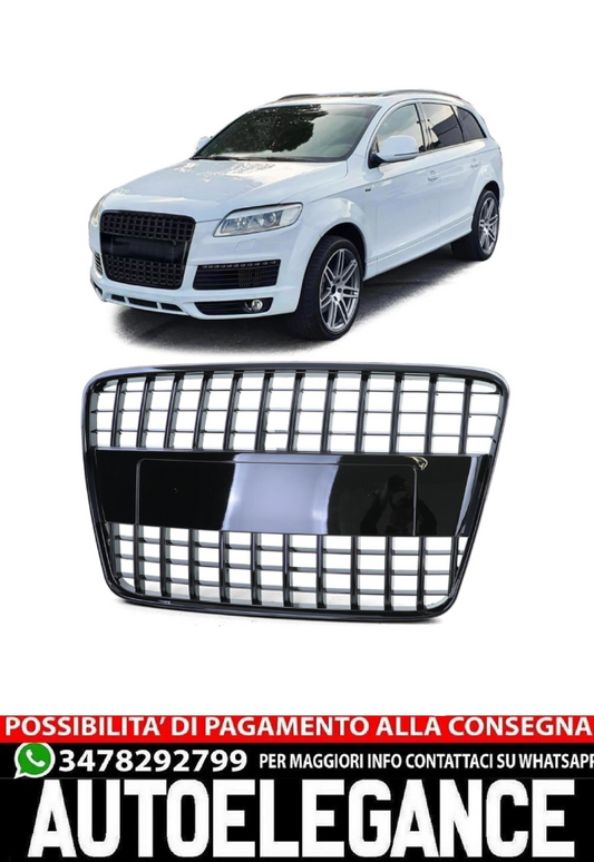 Honeycomb Sport Radiator Grille Without Emblem Gloss Black for Audi Q7 4L 05-09 
