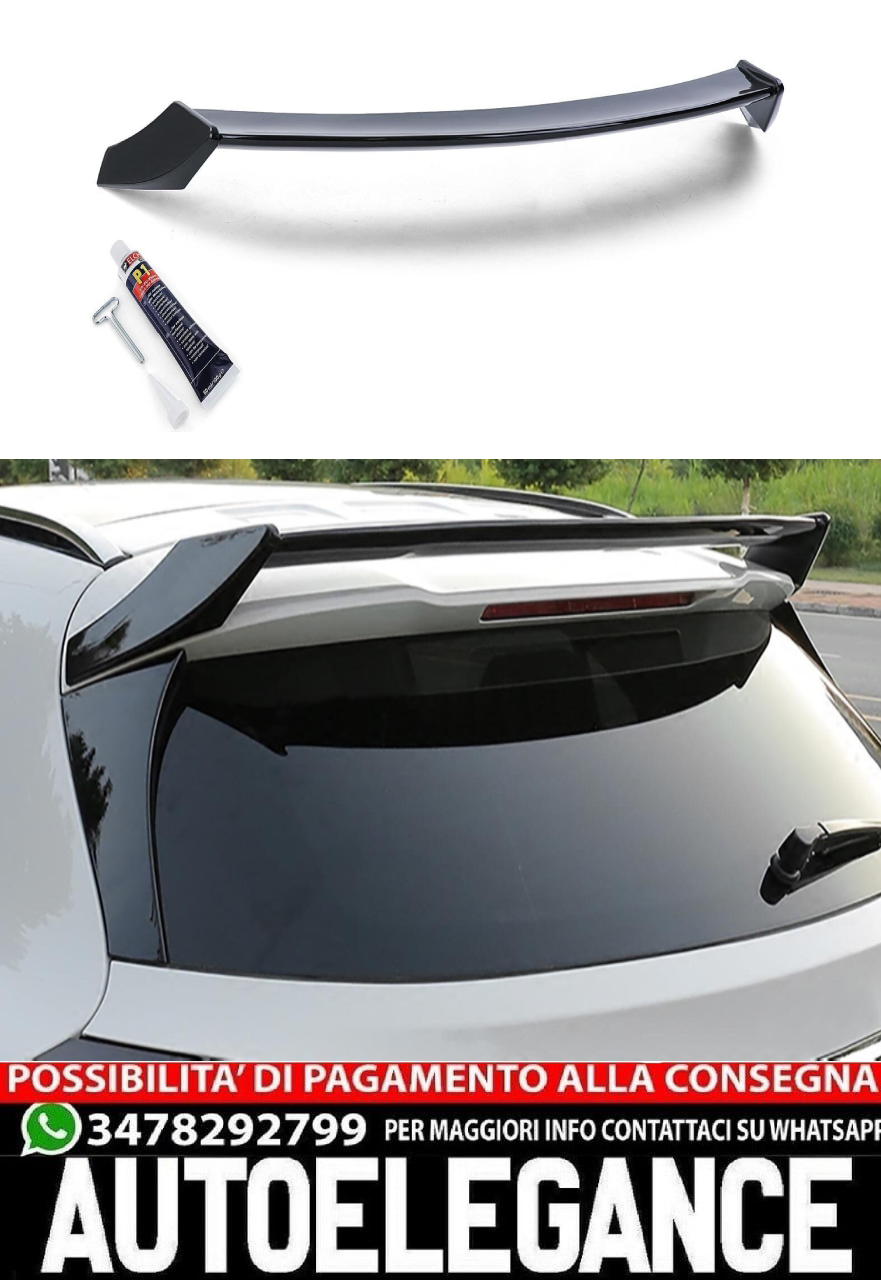 Spoiler sul tetto posteriore nero lucido adatto per Mercedes GLA X156 13-20