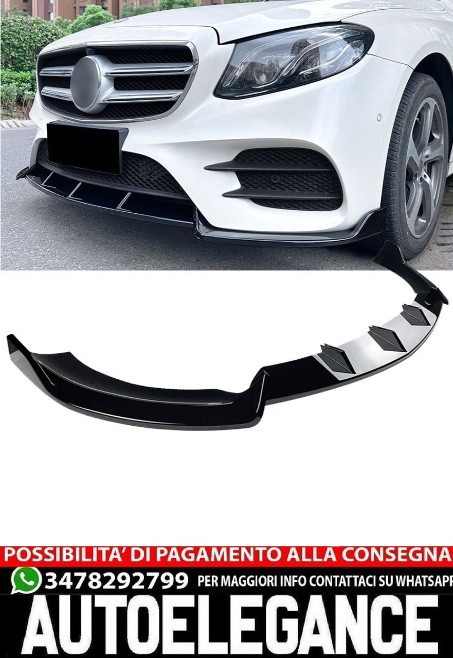 Spoiler anteriore per Mercedes W213 + C238 AMG Line 2016-2020 (pre-restyling)