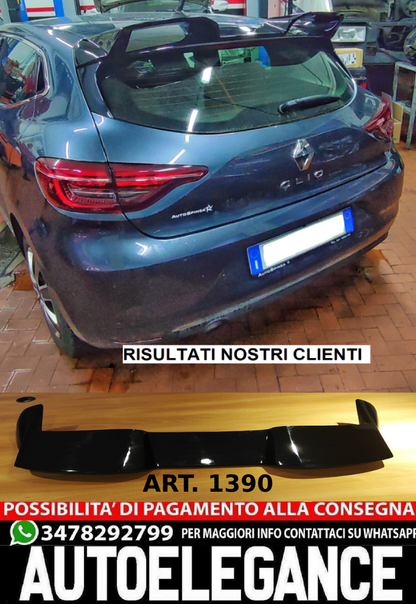 SPOILER TETTO ADATTO PER RENAULT CLIO 5 V 2019+ NERO LUCIDO CUP