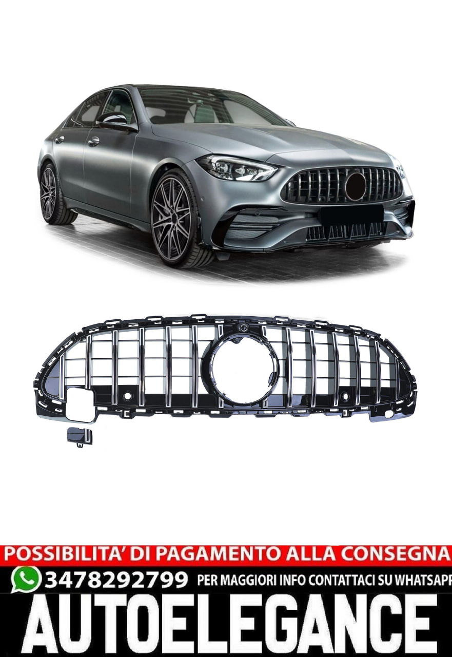 Griglia radiatore nera cromata per Mercedes Classe C W206 S206 dal 21