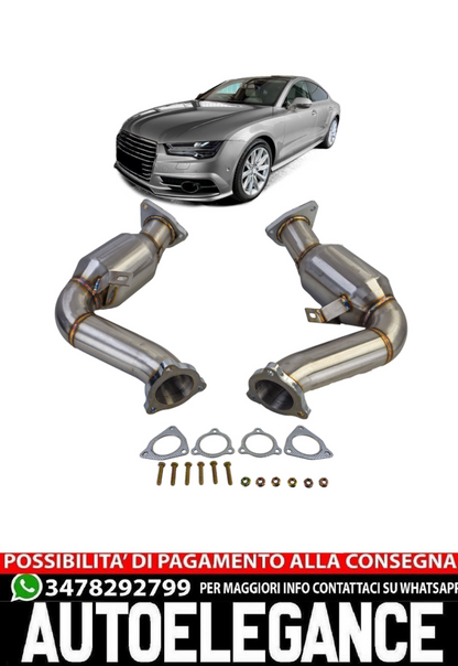 Downpipes racing con catalizzatore sportivo per Audi 3.0 TFSI A6 C7 A7 4G A8 4H