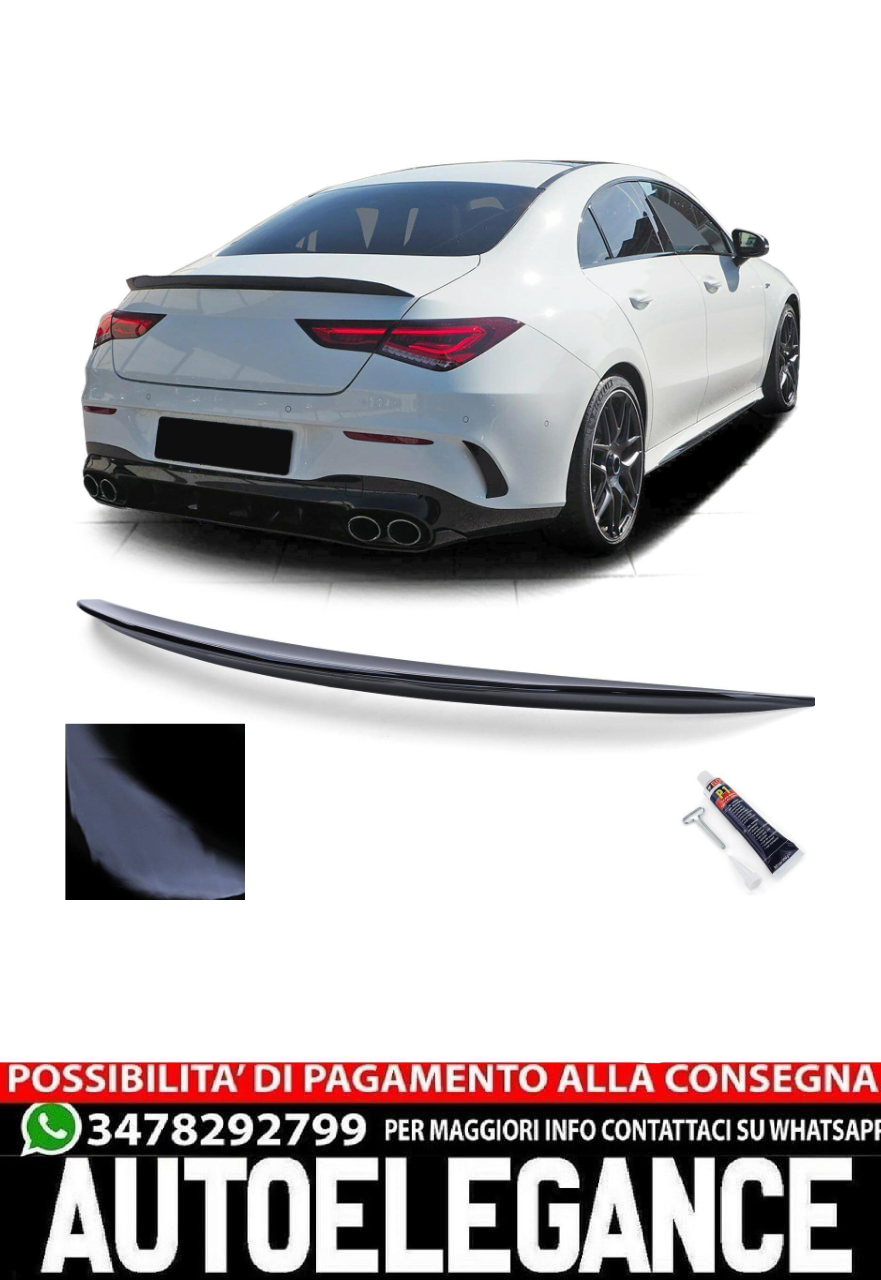 Spoiler posteriore sportivo nero lucido adatto per Mercedes CLA C118 dal 19