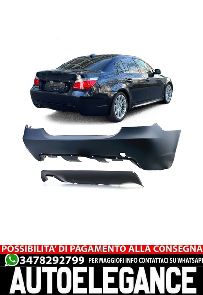 Paraurti posteriore + diffusore posteriore lucido per BMW E60 Berlina 03-07