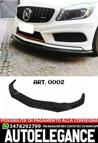 SPLITTER ADATTO PER MERCEDES W176 12-15 AMG A45 NERO LUCIDO