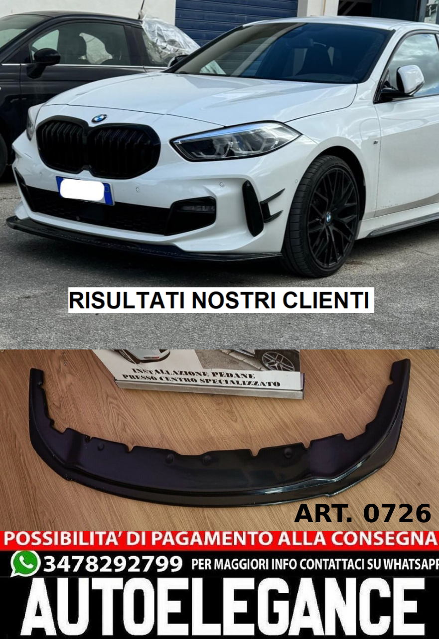 SPLITTER ADATTO PER BMW SERIE 1 F40 MSPORT NERO LUCIDO LOOK SPORTIVO