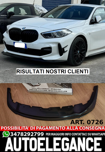 SPLITTER ADATTO PER BMW SERIE 1 F40 MSPORT NERO LUCIDO LOOK SPORTIVO