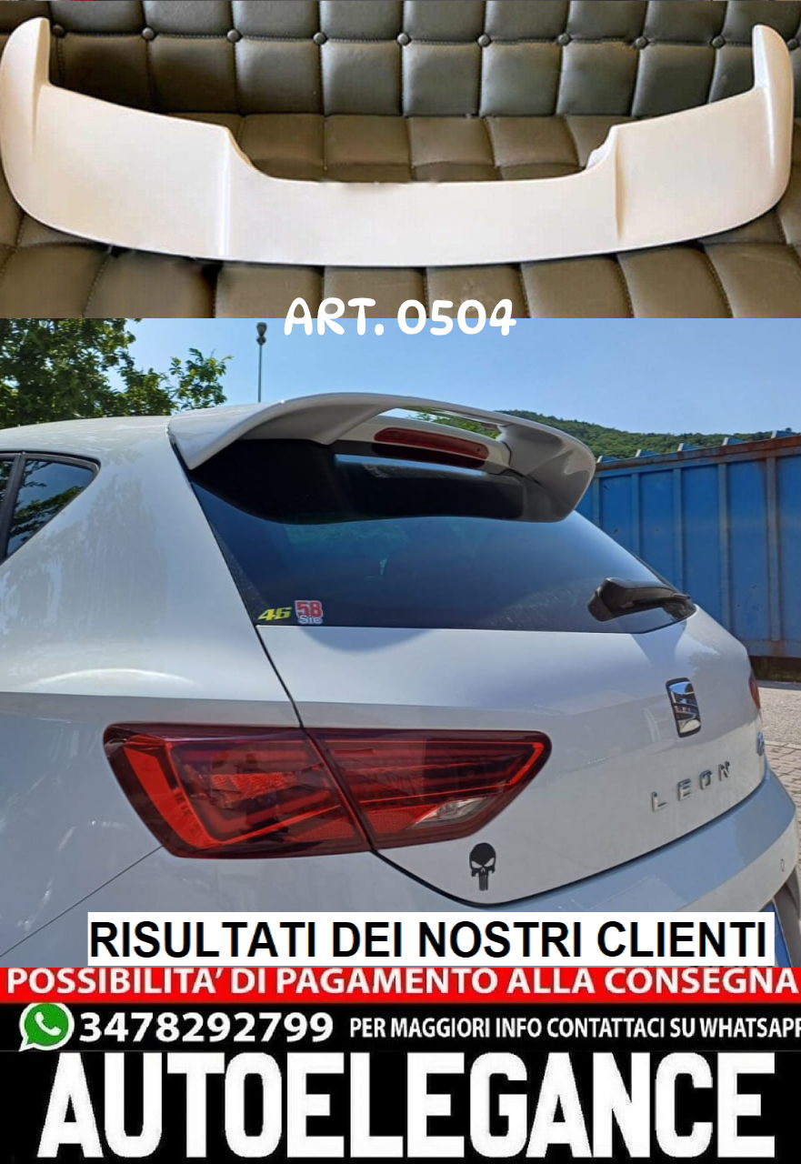 SPOILER SUL TETTO SEAT LEON 5F 5 PORTE 2012-2020  POSTERIORE CUPRA R300 LOOK