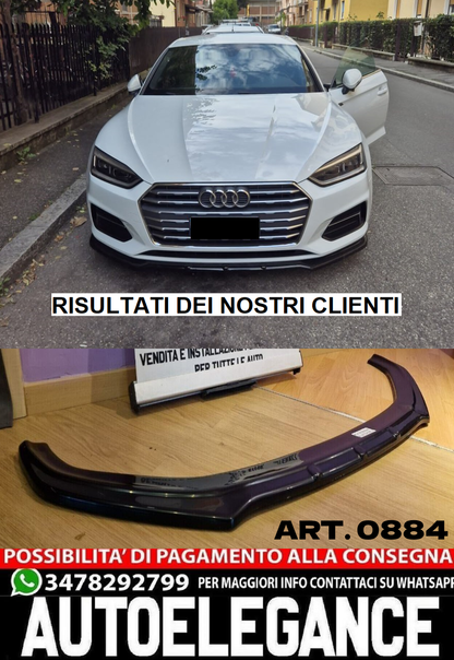 😍SPLITTER SUITABLE FOR AUDI A5 F5 2016-2019 SLINE S5 GLOSSY BLACK😍