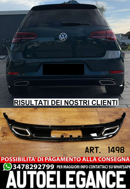 DIFFUSER SUITABLE FOR VW GOLF 7.5 2017-2020 LOOK RLINE GLOSS BLACK 