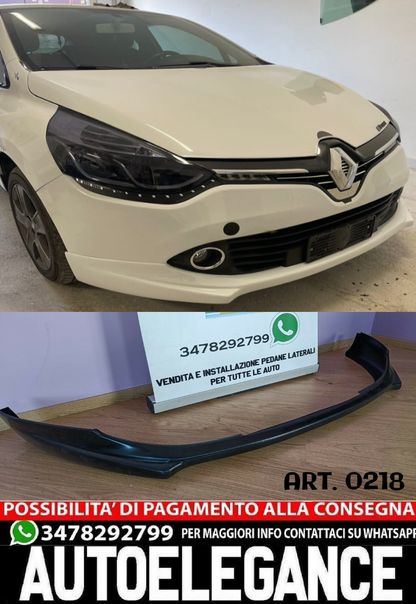 RENAULT CLIO 4 2012-2015 ABS FRONT BUMPER BLADE SPLITTER LOOK RS