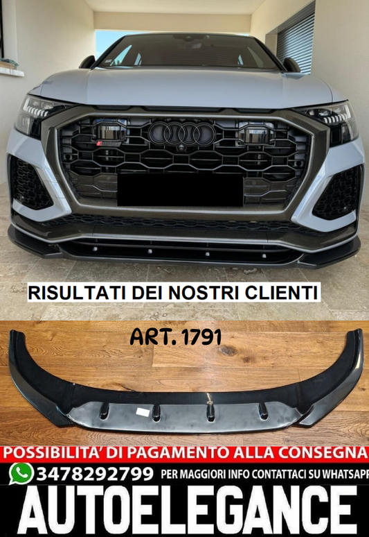 SPLITTER SUITABLE FOR AUDI Q8 2019+ RS GLOSSY BLACK (PROMO)
