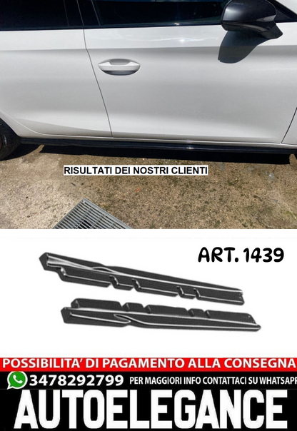 UNDER SKIRTS SUITABLE FOR SEAT LEON MK3 MK4 2012-2020+ GLOSS BLACK