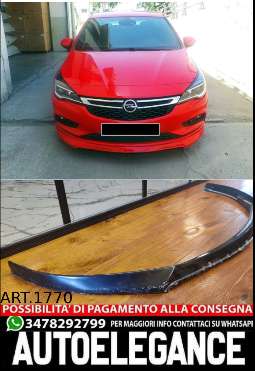 SOTTO PARAURTI ANTERIORE ADATTO PER ASTRA K 2015-2021 LOOK SPORT NERO LUCIDO