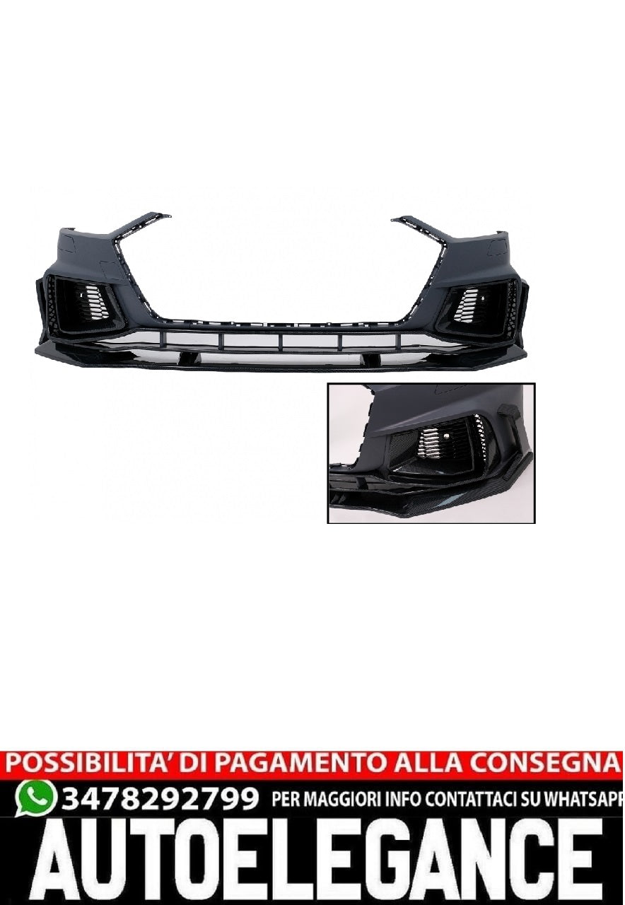 Paraurti anteriore adatto per Audi A7 4K8 (dal 2018 in poi) RS7 Carbon Look Orna