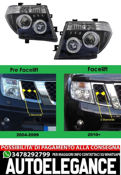 Angel Eyes headlights suitable for Nissan Navara D40 (2004-2009) Nissan Pathfinder R51 ( 