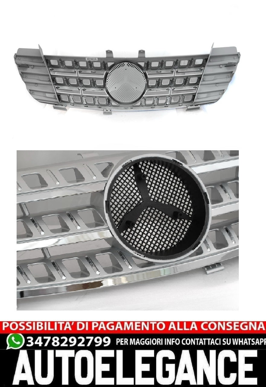 GRIGLIA SPORT SILVER CHROME ADATTO PER  MERCEDES W164 05-08