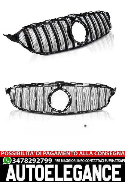 GRIGLIA SPORT NERA CROMATA ADATTA PER MERCEDES W205 18-
